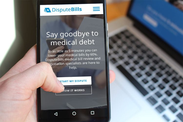 Dispute Bills application start page