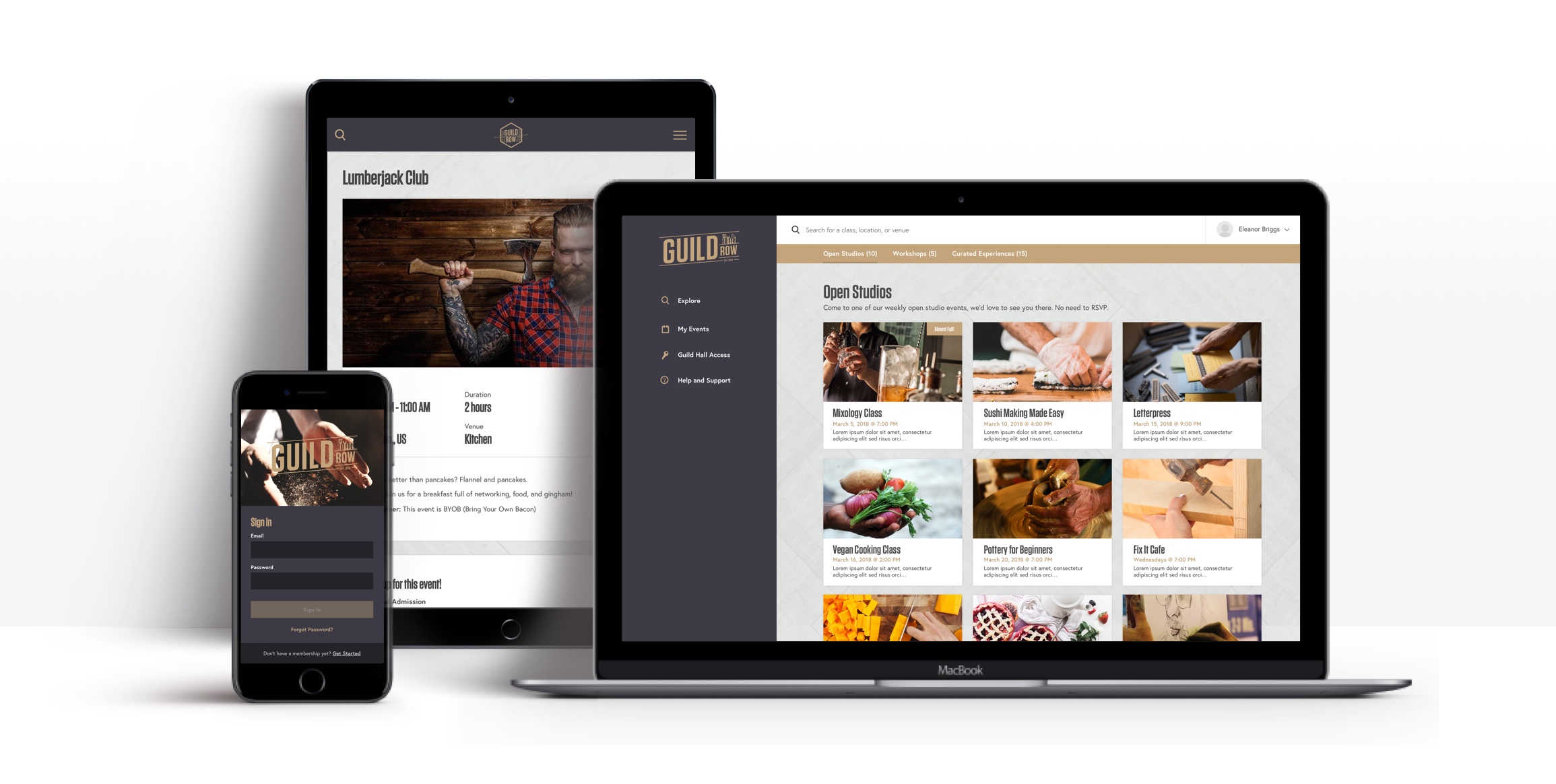 Guild Row - Responsive Layouts