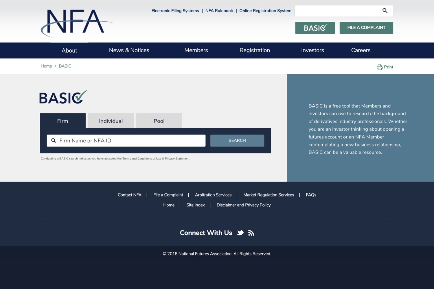 NFA - Landing Page